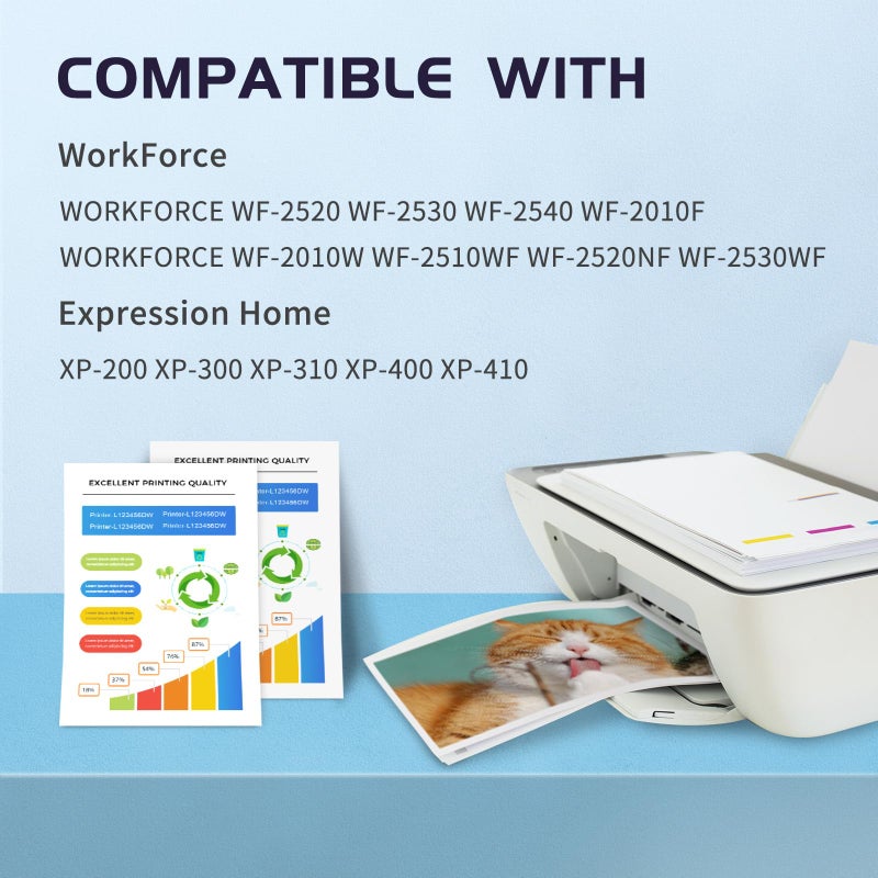 ZIPRINT Remanufactured Ink Cartridge Replacement for Epson 200XL T200XL Ink Combo Pack for XP-410 WF-2540 WF-2530 XP-310 XP-400 Printer (2 Black, 1 Cyan, 1Magenta, 1 Yellow) - Image 2